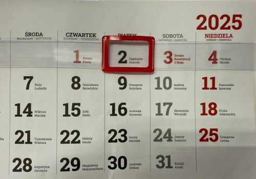 2 maja 2025 r. - Urząd Miejski będzie nieczynny