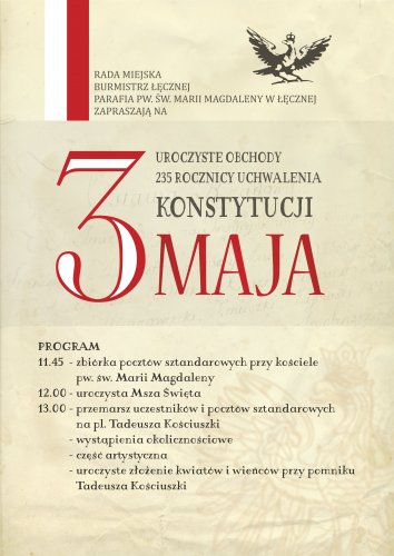 Uroczyste obchody 235. rocznicy uchwalenia Konstytucji 3 Maja